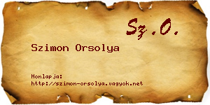 Szimon Orsolya névjegykártya